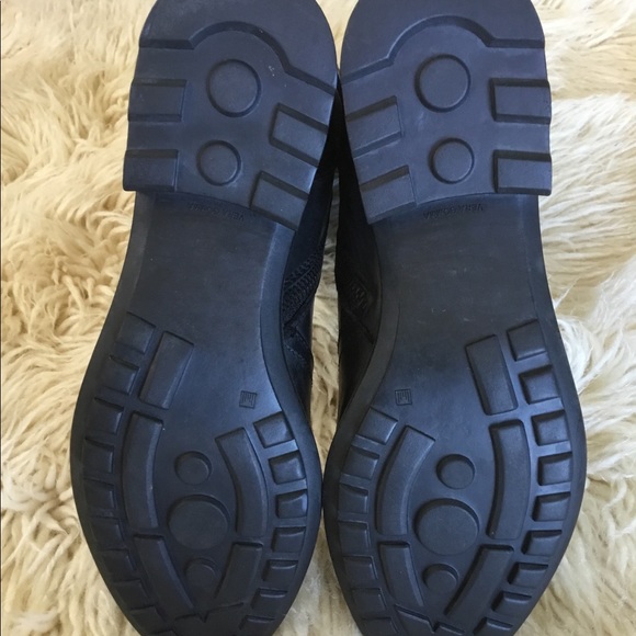 HUNTER - Black Leather Moto Boots w/ Logo. Size 6.5 - Picture 5 of 7